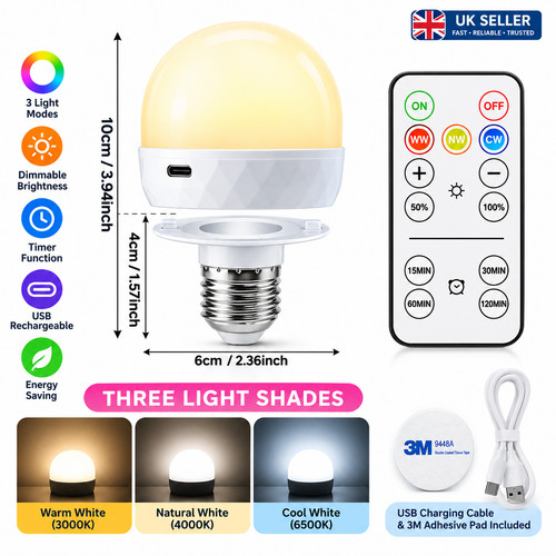Rechargeable light bulb - rechargeable,