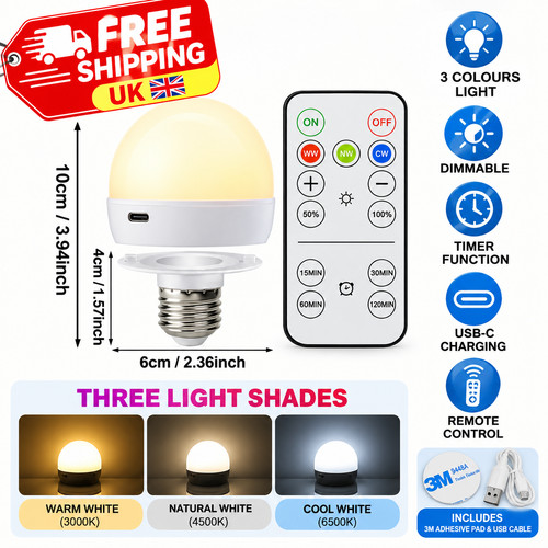 Rechargeable light bulb - rechargeable,