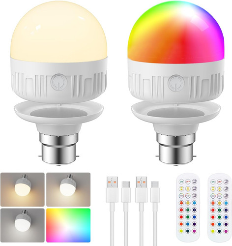 B22 rechargeable light - rechargeable, bulb