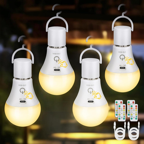 Rechargeable bulb with - with, remote