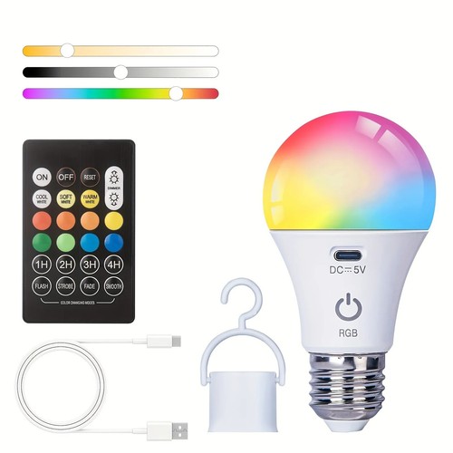 Rechargeable light bulb with - bulb,