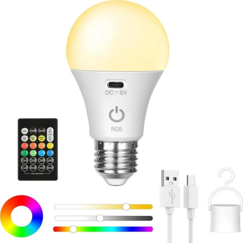 Rechargeable e27 led bulb - bulb, rgb